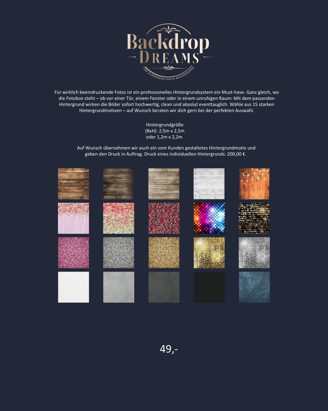 Fotobox Hintergründe